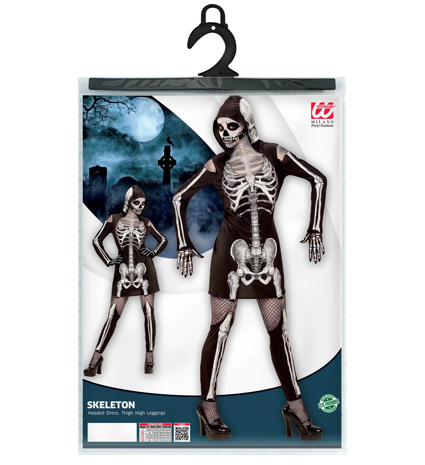 Skeletjurk met schedel voor dames - Image 5