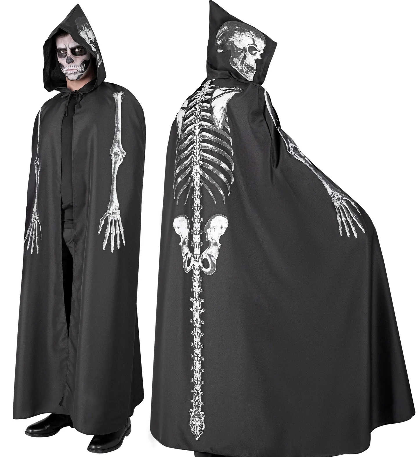 Skeleton cape met capuchon - Image 3