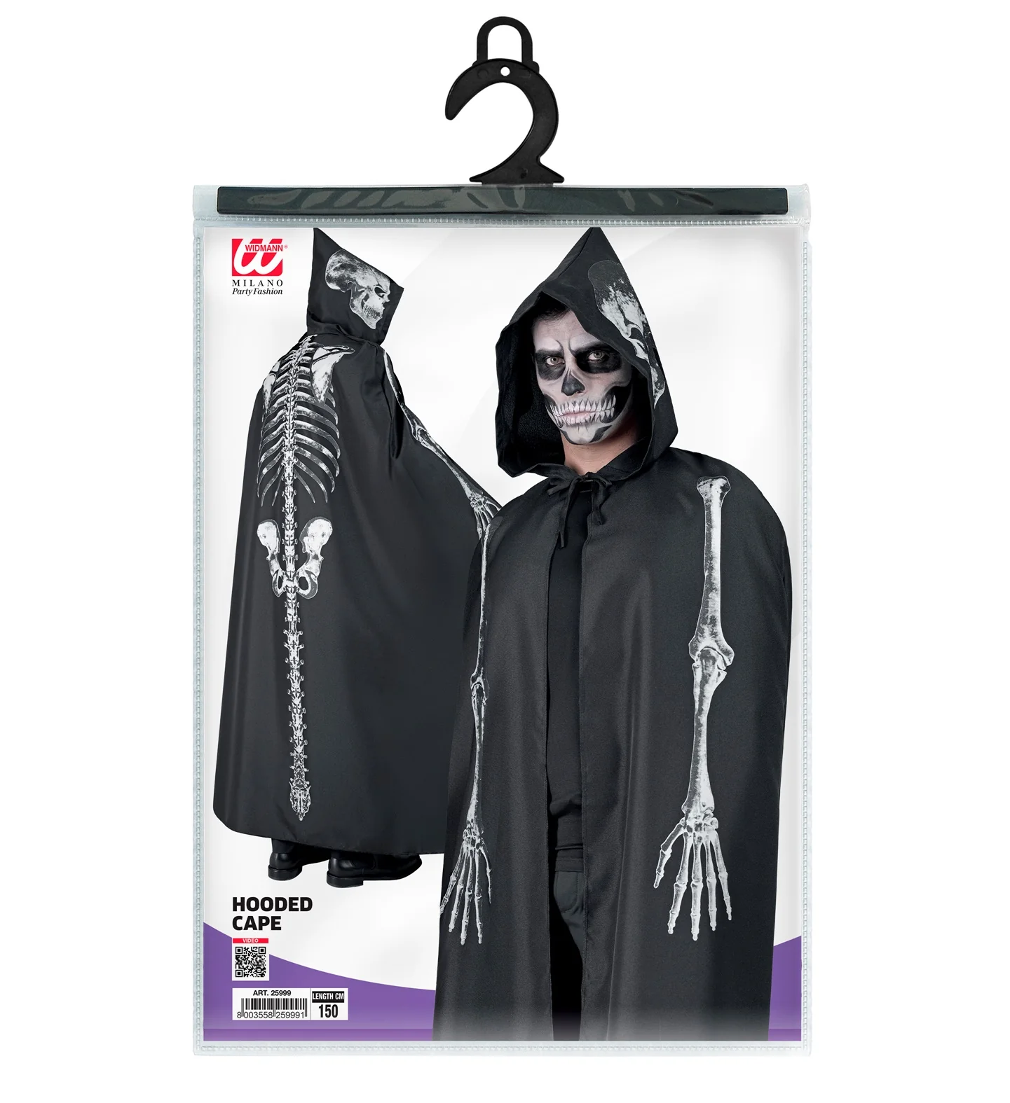 Skeleton cape met capuchon - Image 4