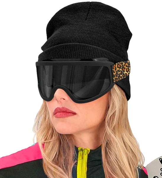 Ski-bril 80's zwart luipaardprint Jesse - Image 4