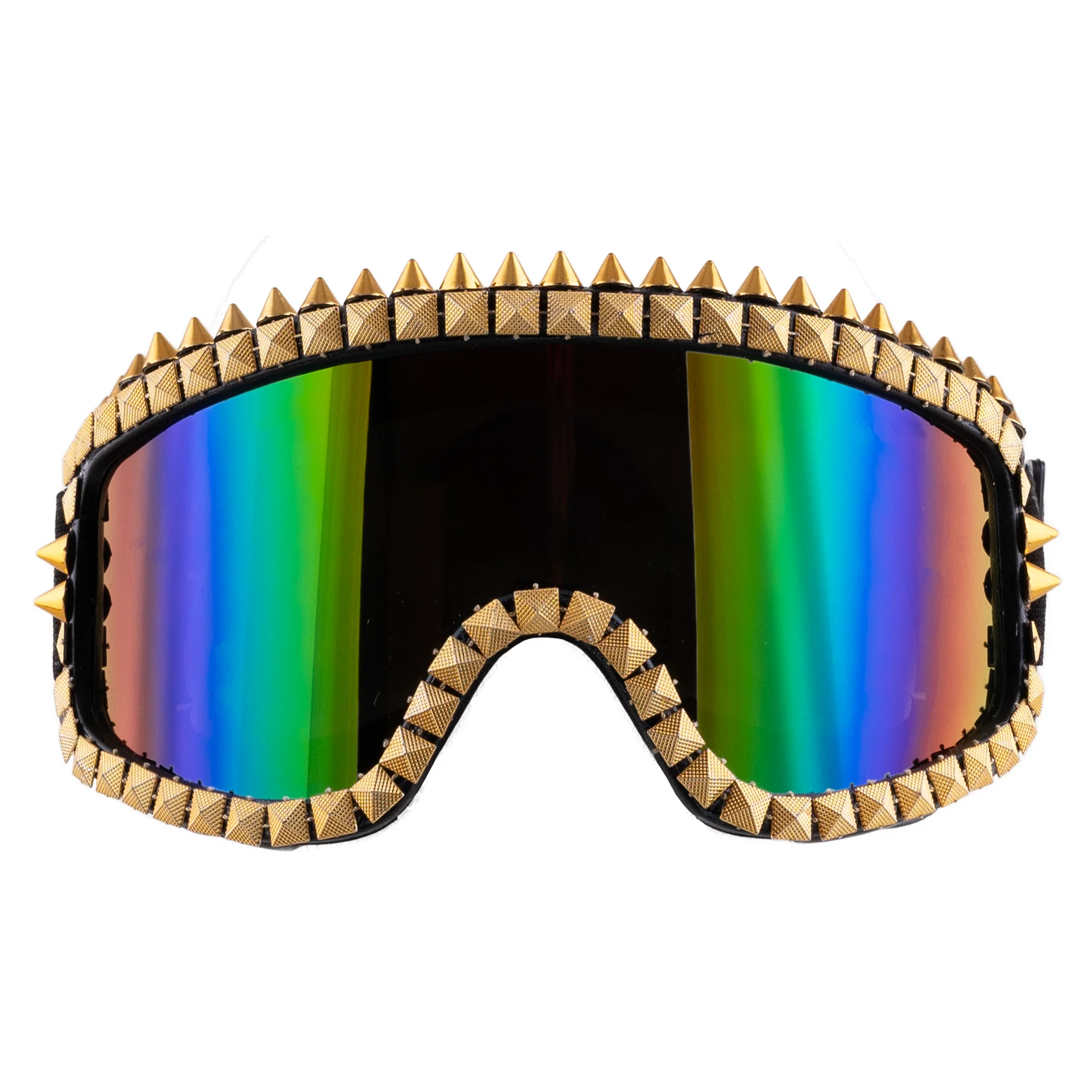 Ski bril met strass steentjes goud - Image 2