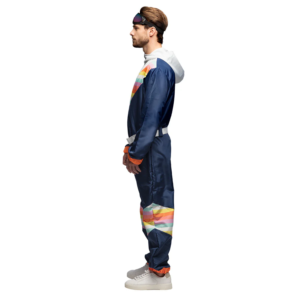 Skipak Snow Dude - Blauw Retro Skipak Heren met Partybril | Jaren 80 Foute Kleding - Image 3