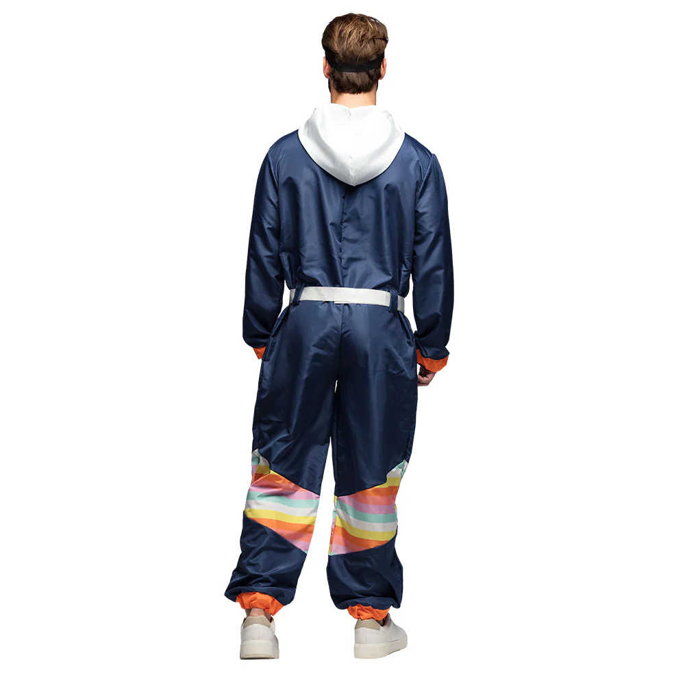 Skipak Snow Dude - Blauw Retro Skipak Heren met Partybril | Jaren 80 Foute Kleding - Image 4