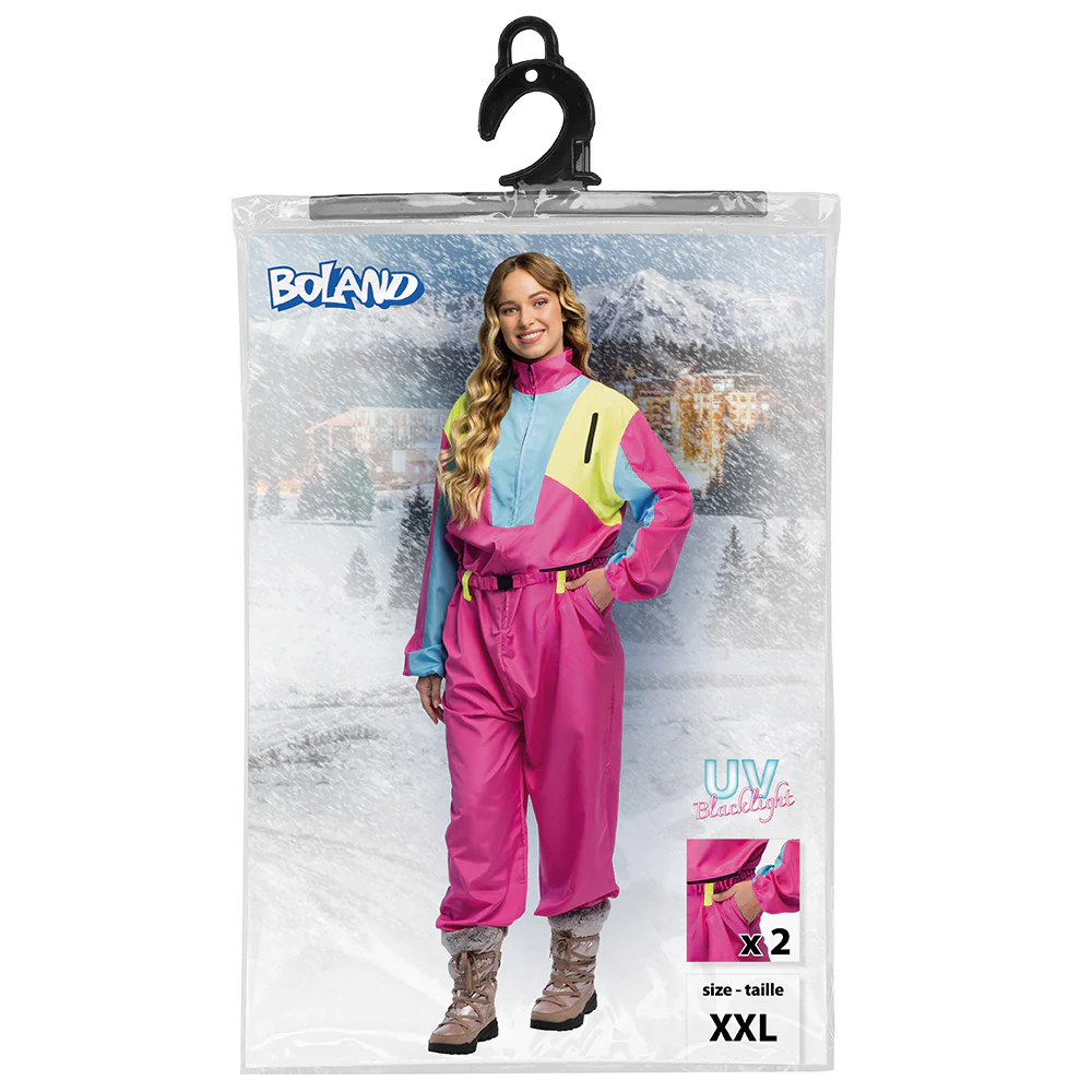 Skipak Snow Glow Babe - Roze Retro Skipak Dames | Jaren 80 Foute Kleding - Image 7