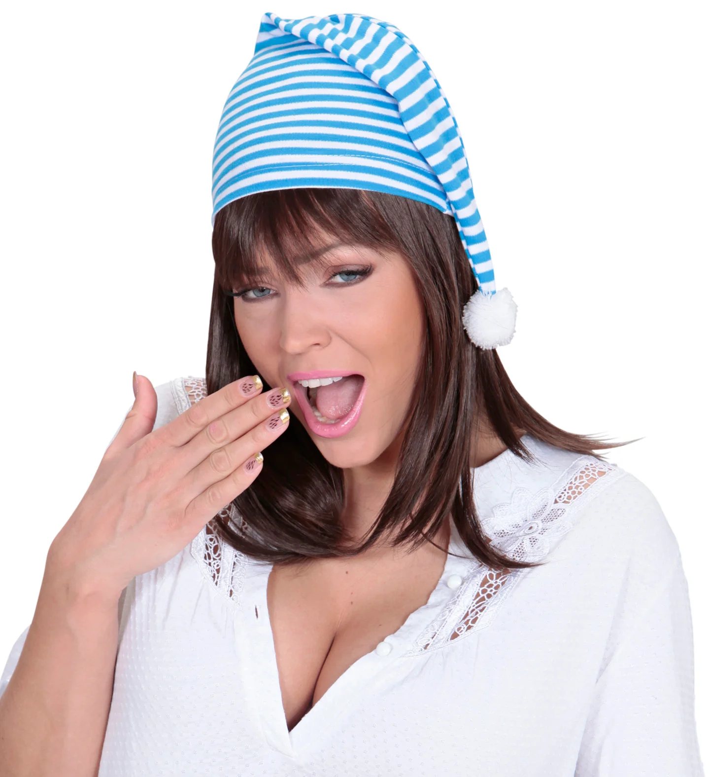 slaapmuts blauw-wit - Image 3