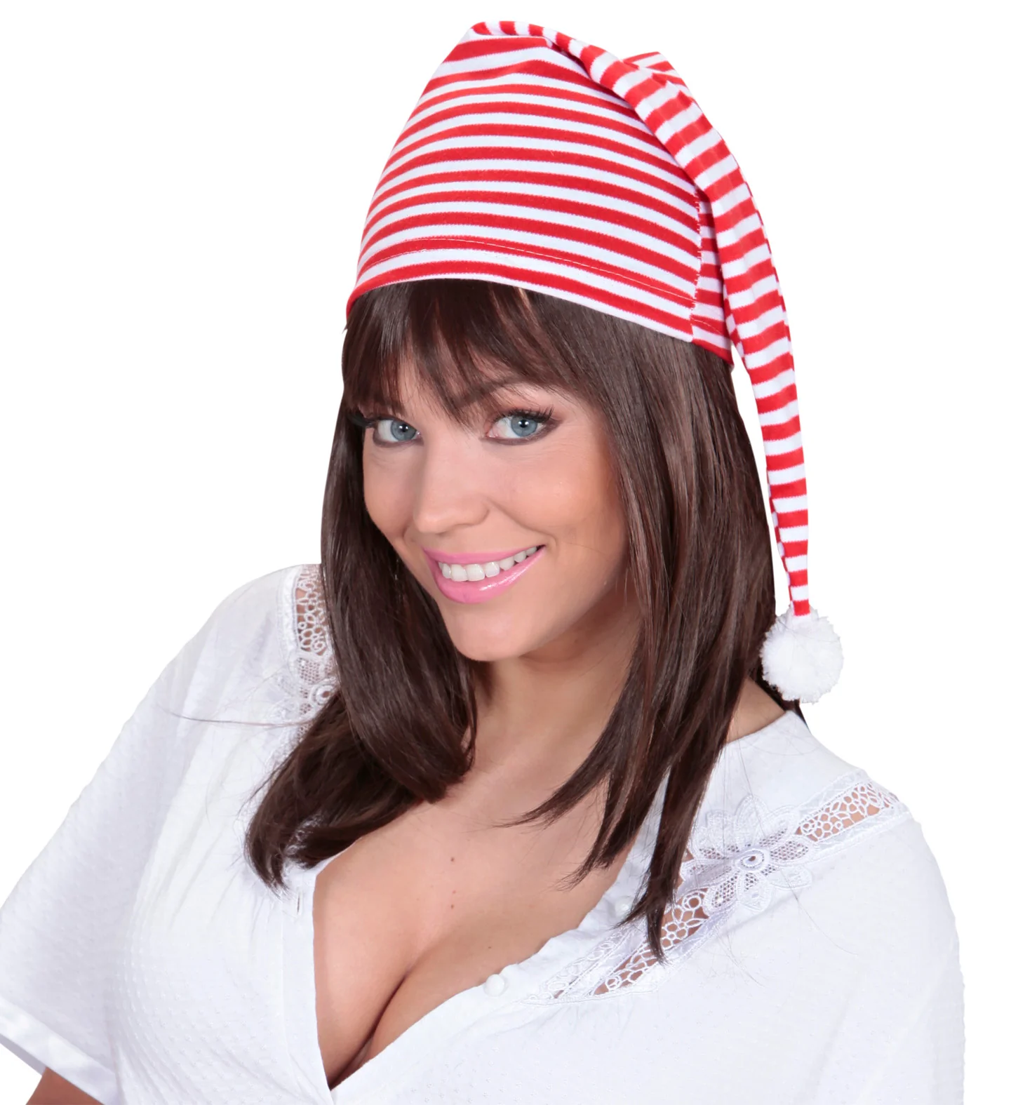 slaapmuts rood-wit - Image 3