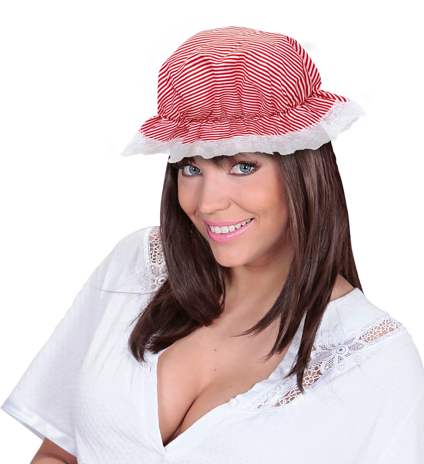 Slaapmuts rood wit gestreept - Image 3