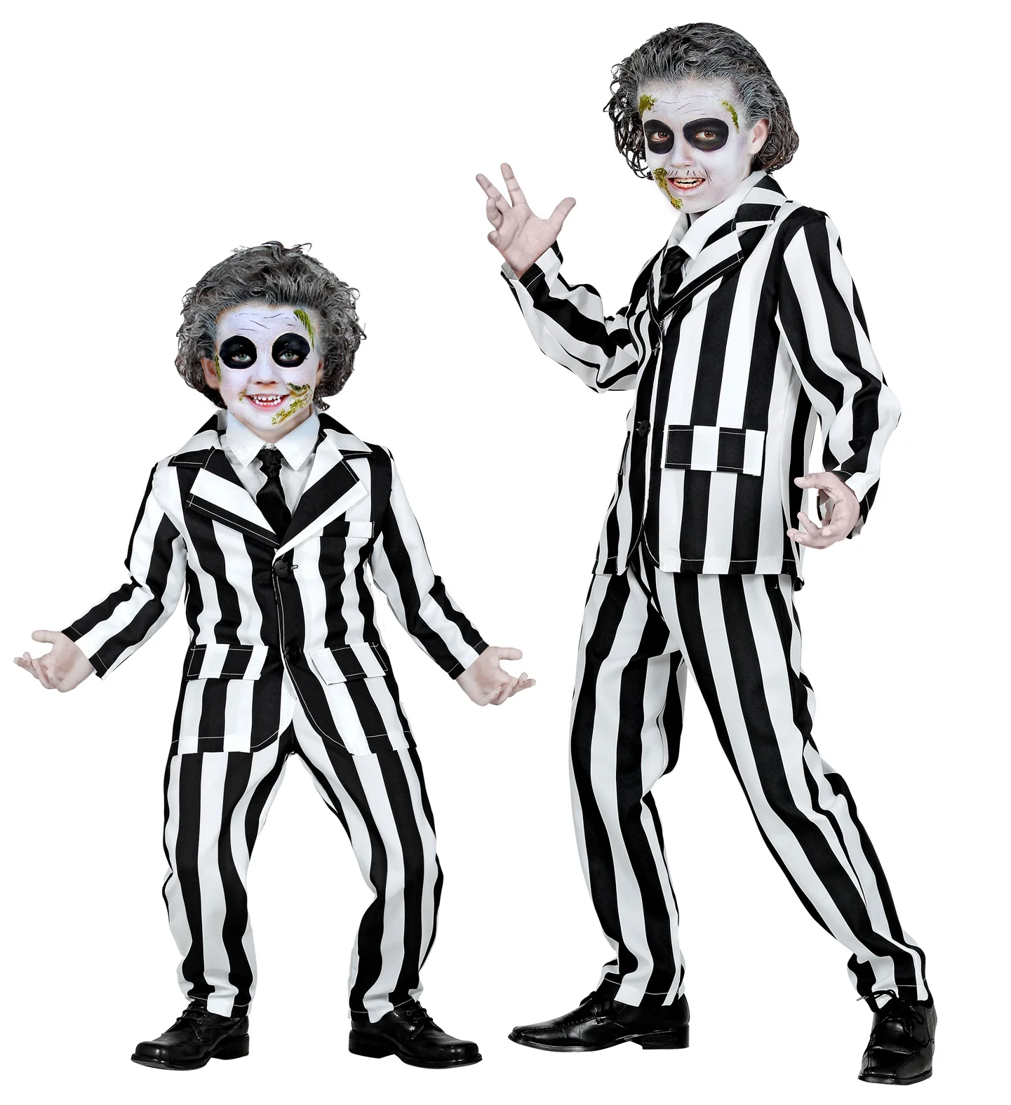 Zwart wit gestreept kostuum kinderen - Image 5