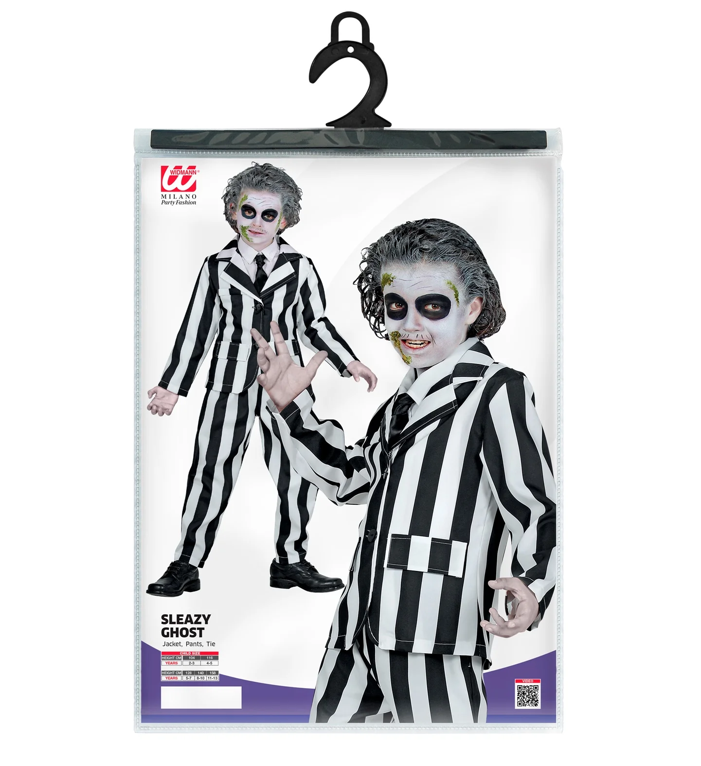 Zwart wit gestreept kostuum kinderen - Image 6