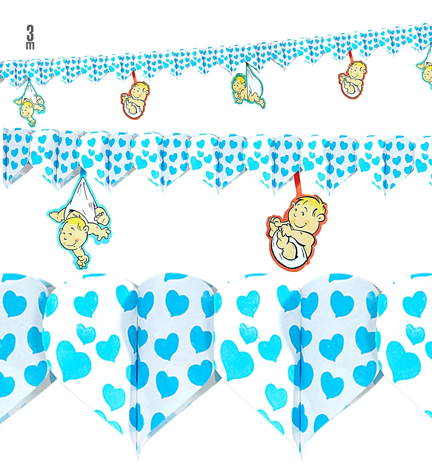 Slinger met blauwe hartjes voor geboorte - Image 3