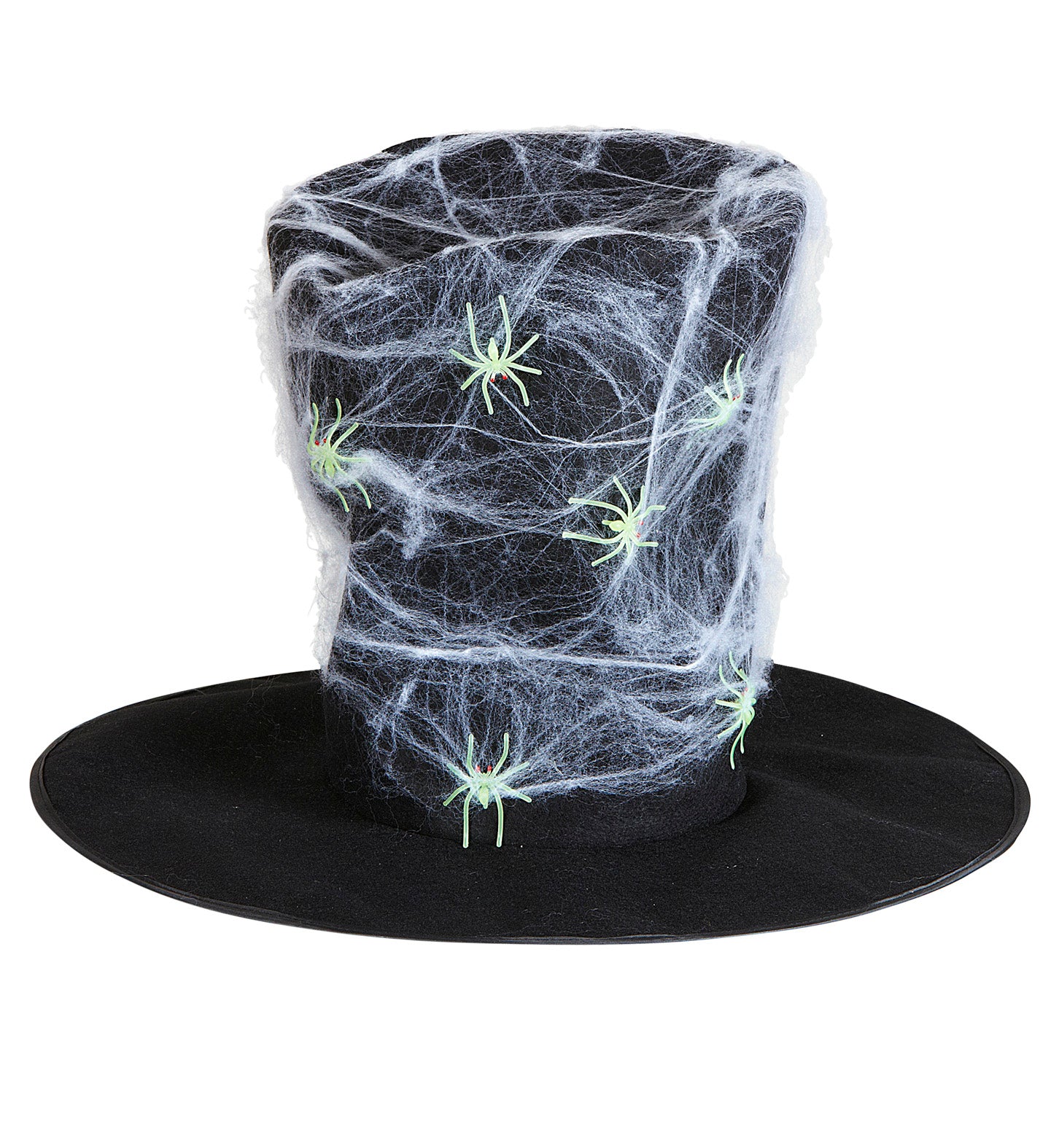 Hoge hoed zwart met spinnen en spinnenweb - Image 2