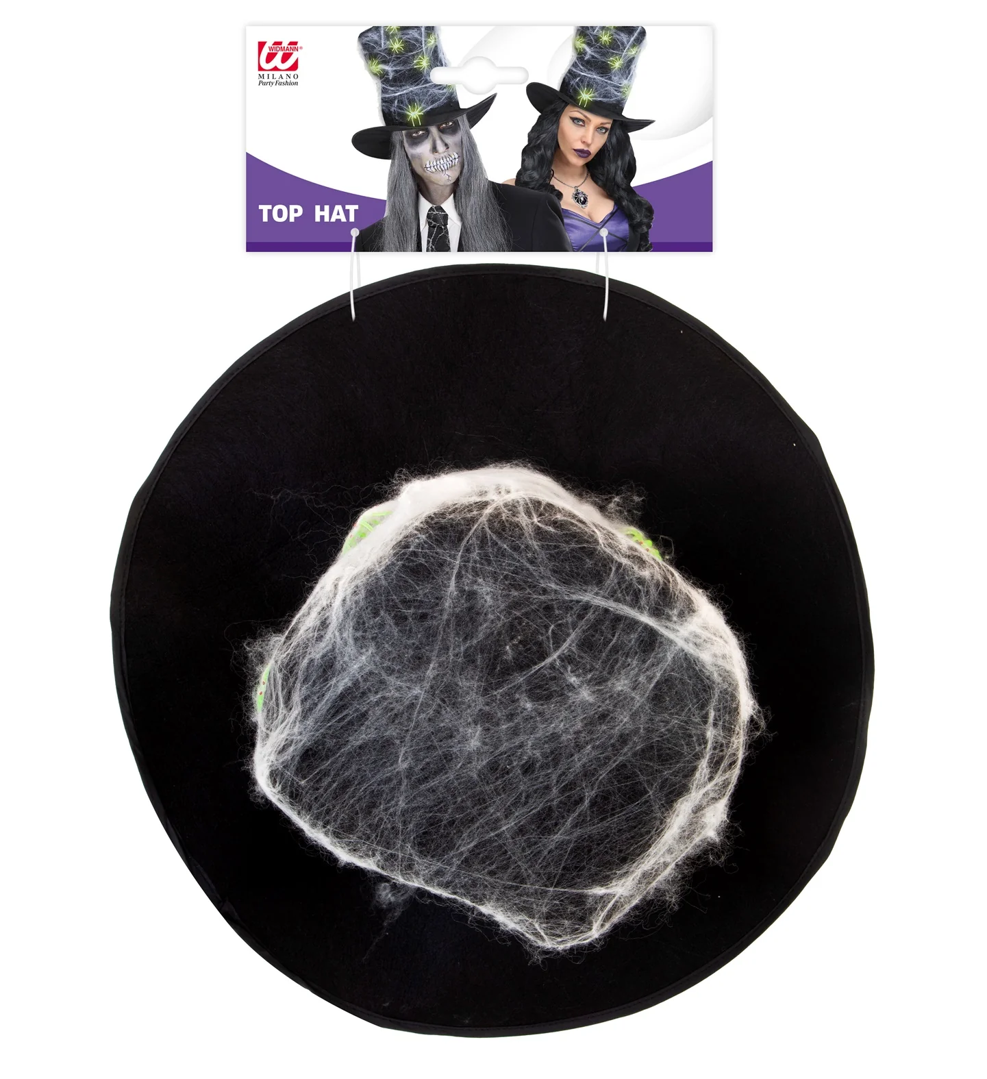 Hoge hoed zwart met spinnen en spinnenweb - Image 5