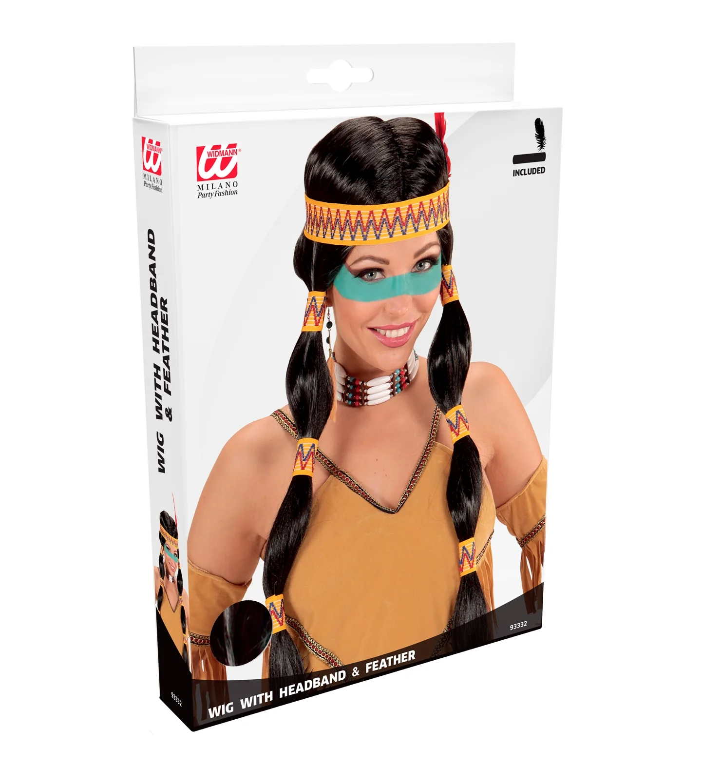 Squaw indianen pruiken voor carnaval - Image 3