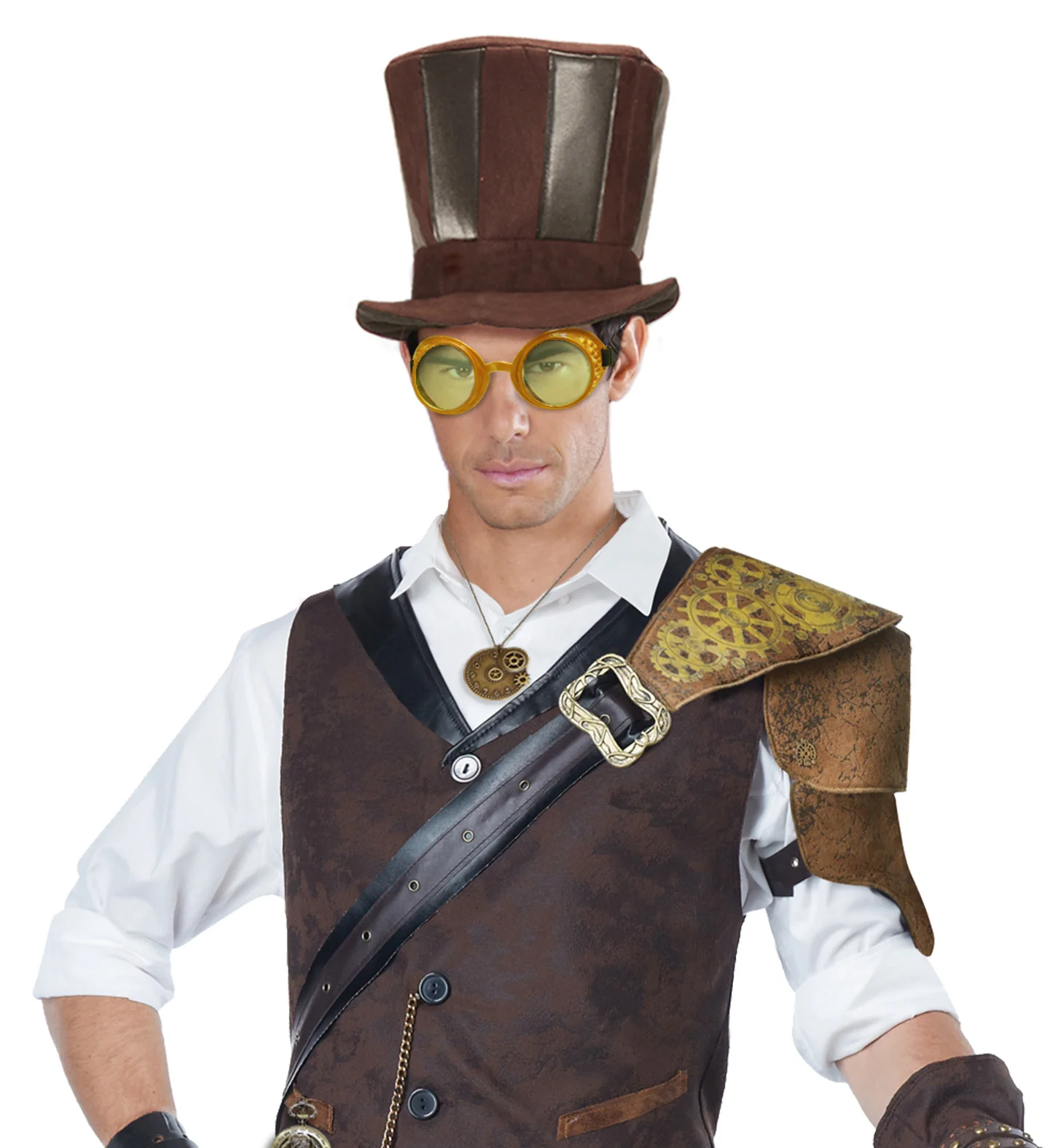 Steampunk bril gouden stofbril - Image 4