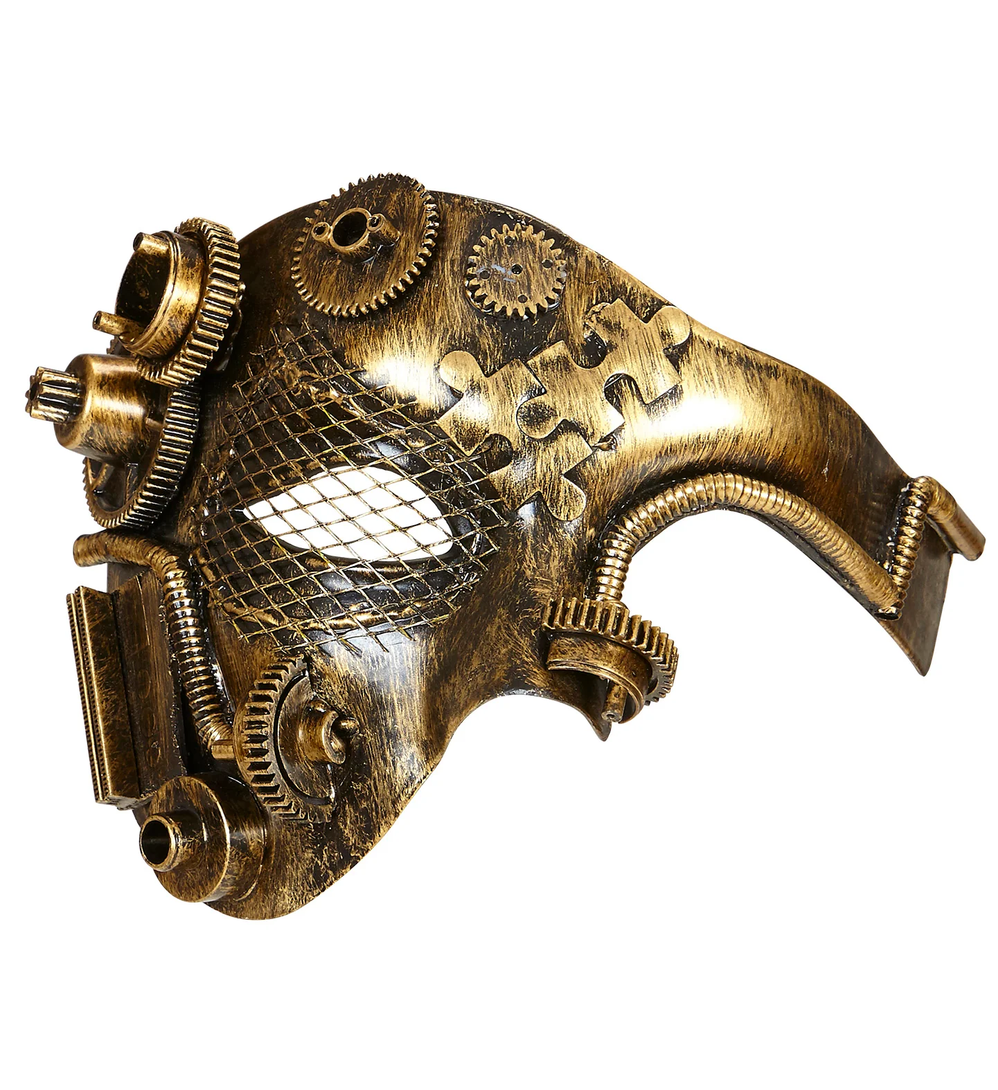 Steampunk masker bruin goud