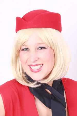 Stewardess hoed wolvilt rood - Image 2
