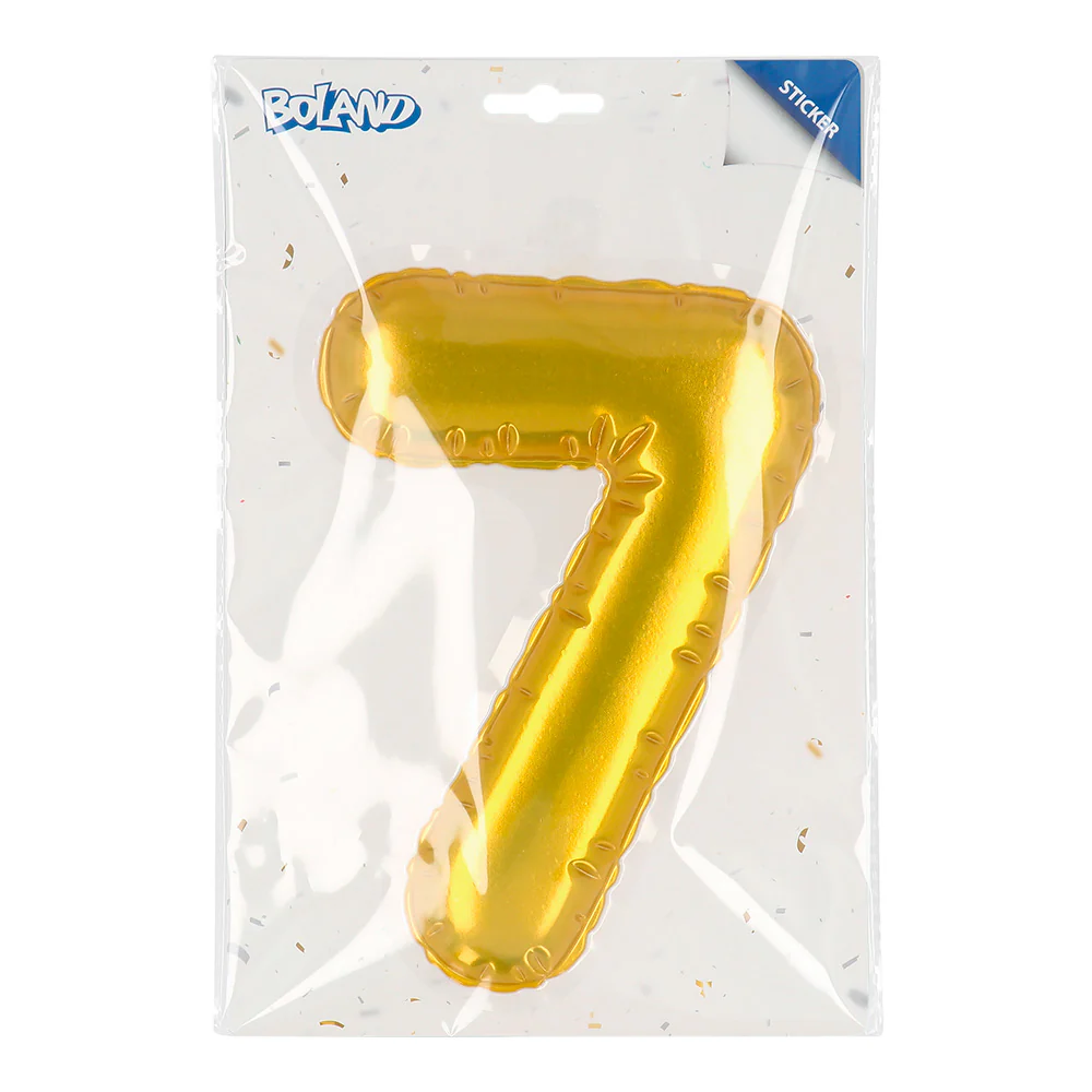 Sticker Folieballon '7' goud - Image 3