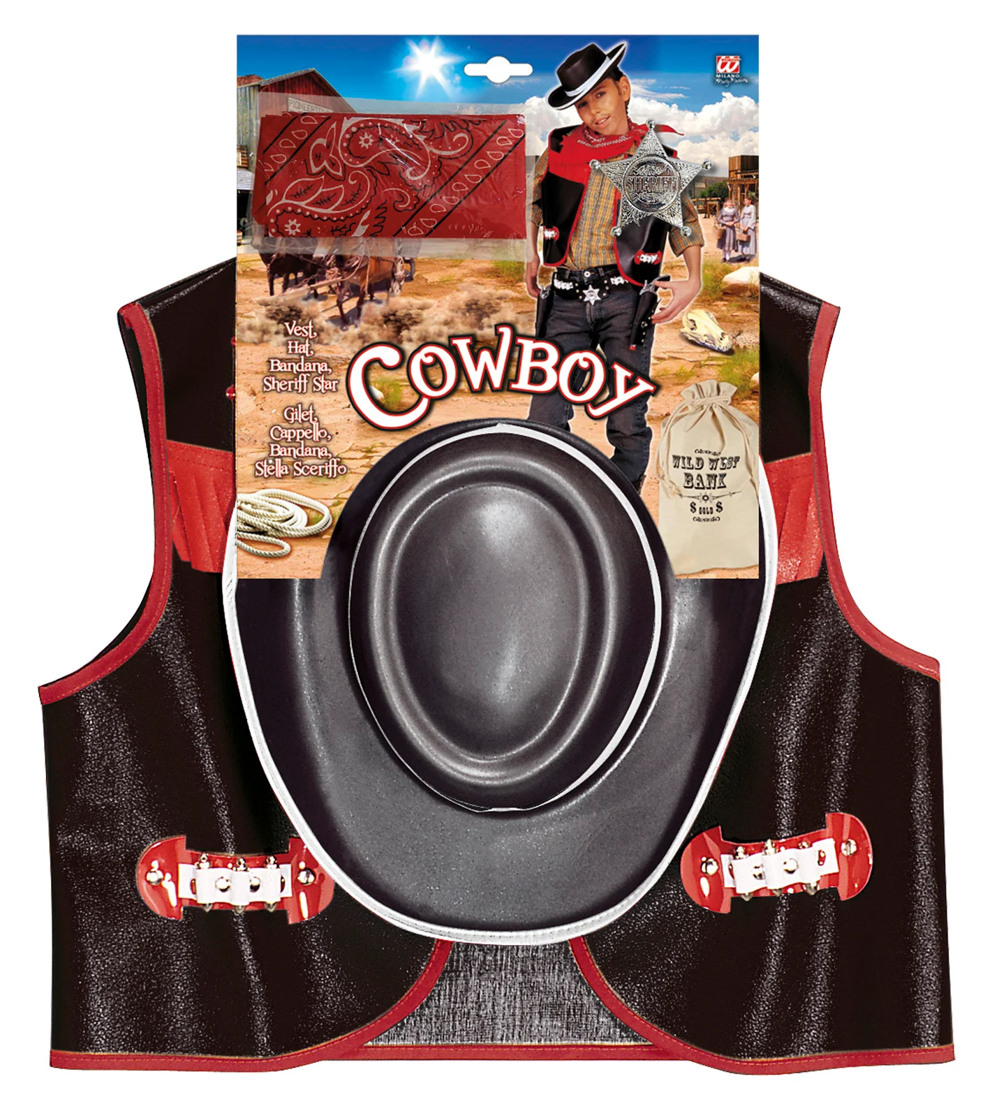 Cowboy verkleedset kind zwart - Image 2