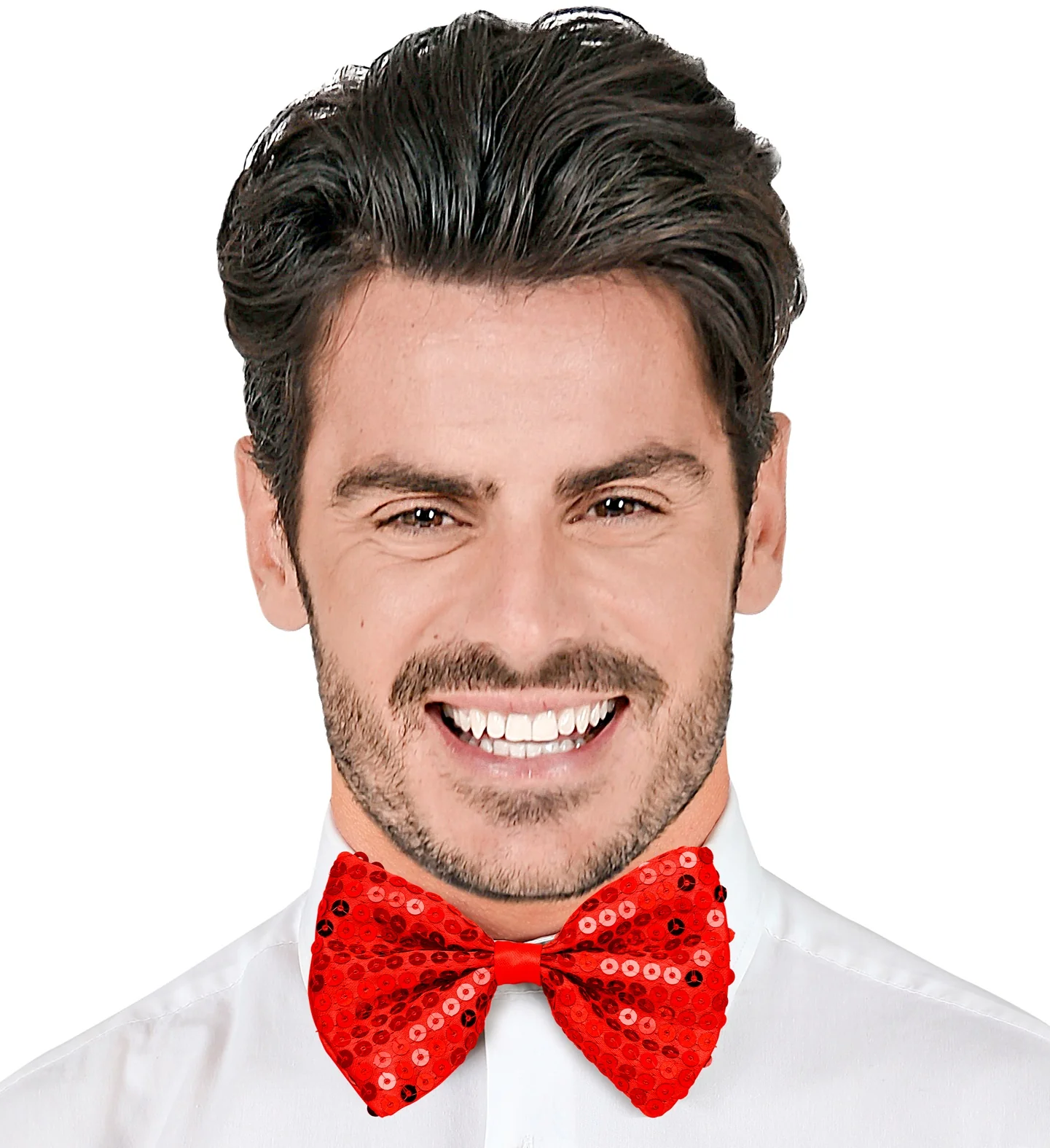 Pailletten strikje rood glitter - Image 3
