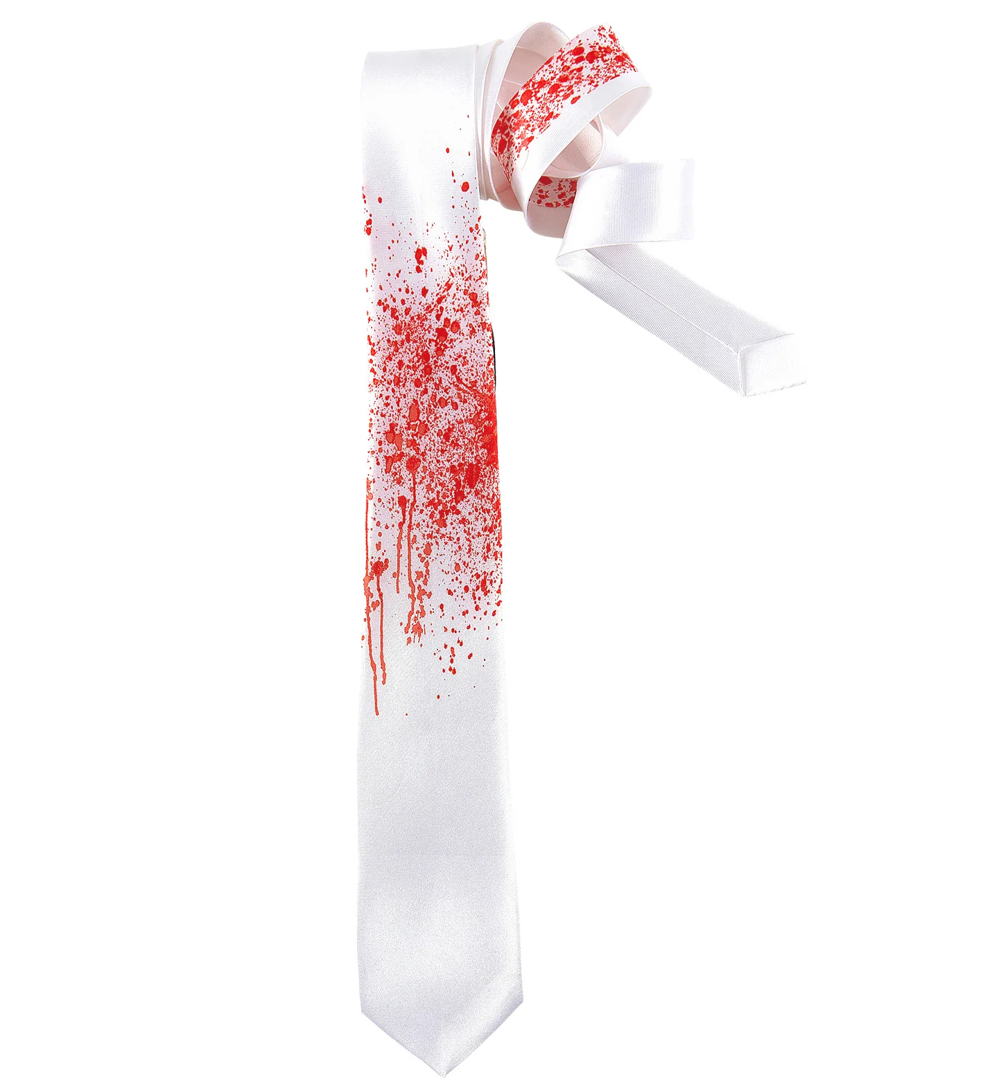 Witte stropdas met bloed halloween - Image 2