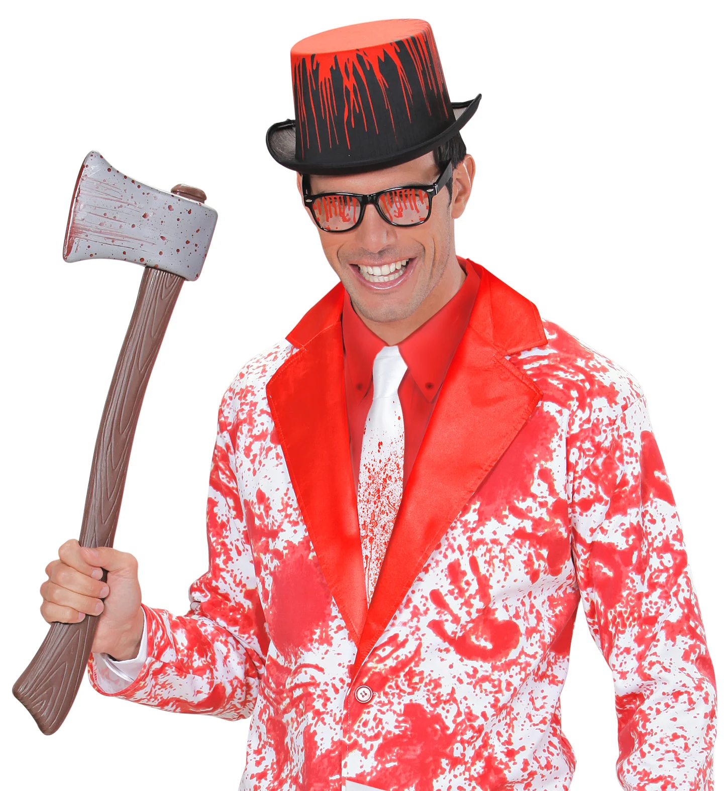 Witte stropdas met bloed halloween - Image 3