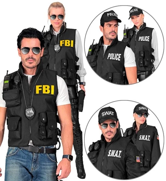 Swat vest fbi/politie kostuum Siem heren - Image 2