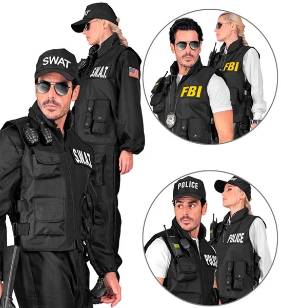 Swat vest fbi/politie kostuum Siem heren - Image 4