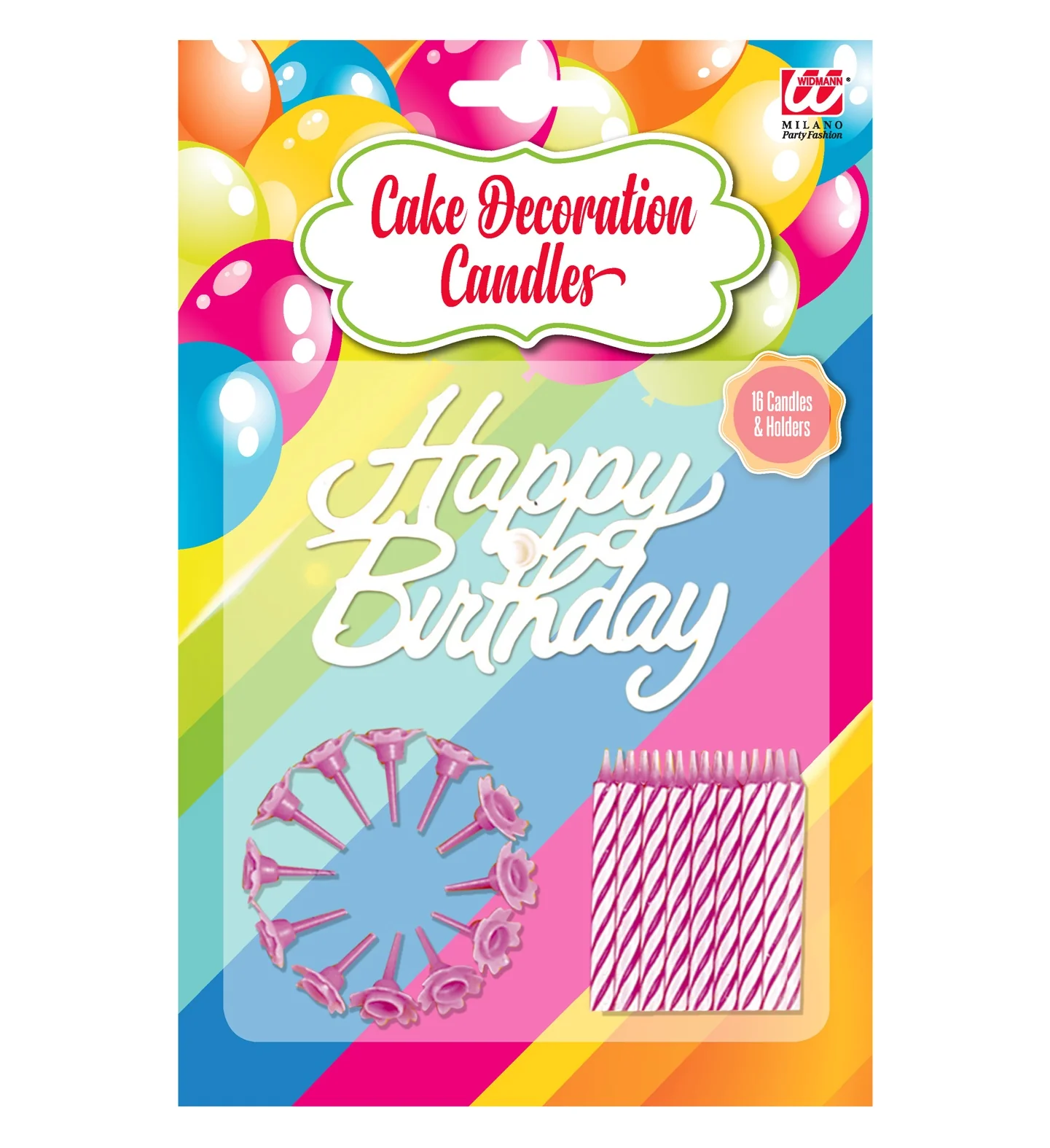 Roze kaarsje happy birthday - Image 3