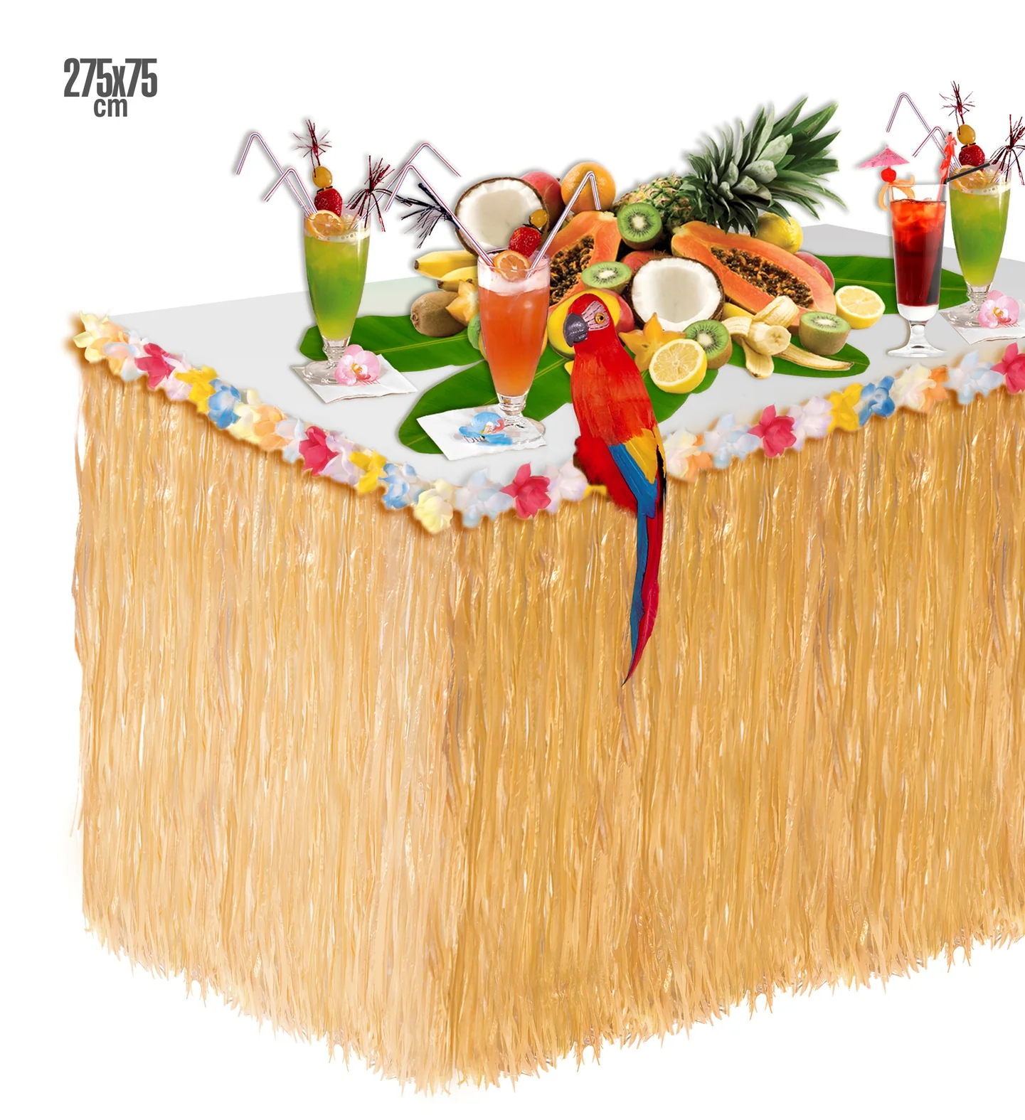 Hawaii tafel rok met bloemen - Image 2