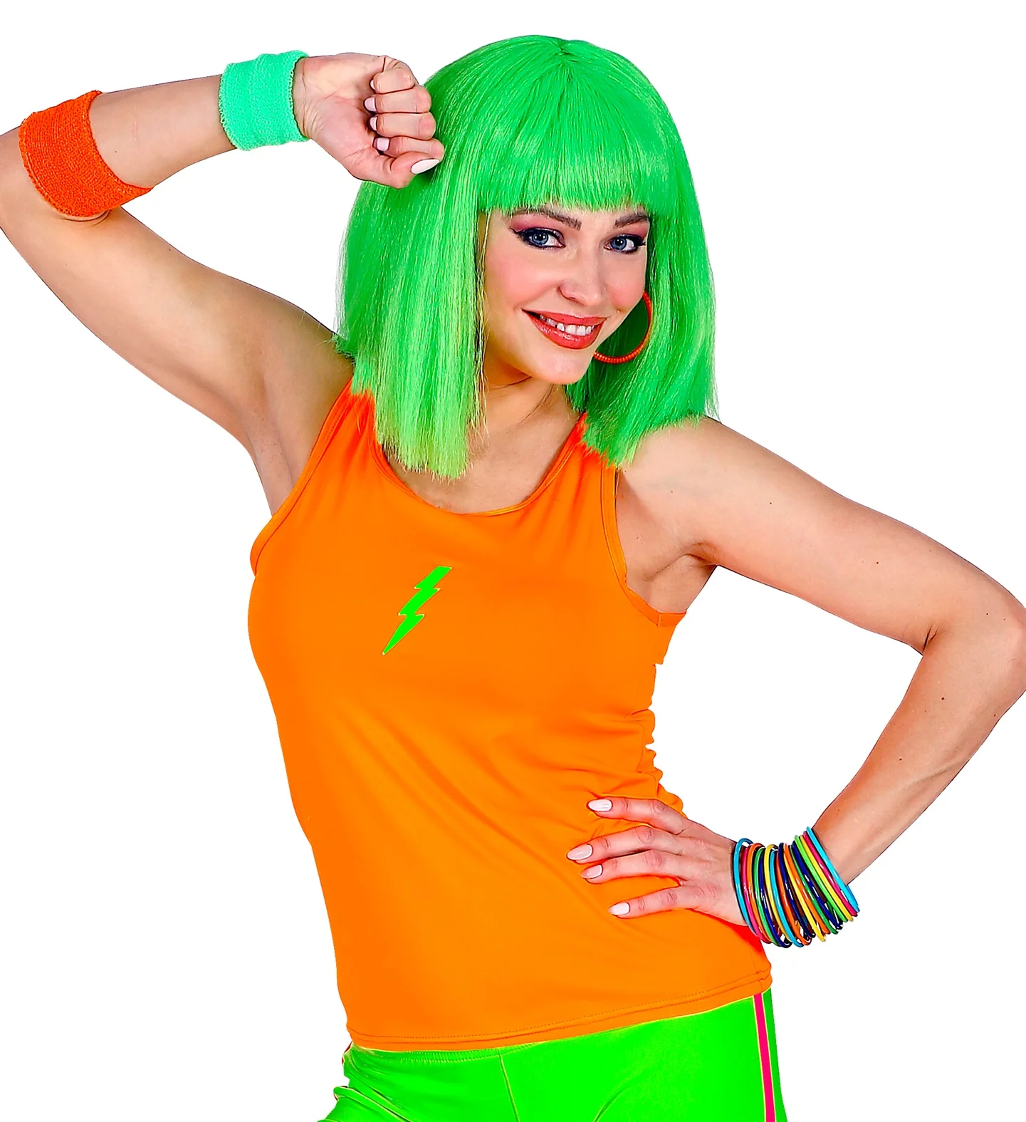 Neon oranje shirt dames