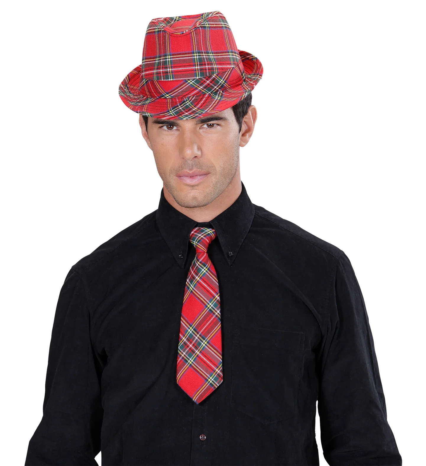 Tartan Print Stropdas Rood - Image 2
