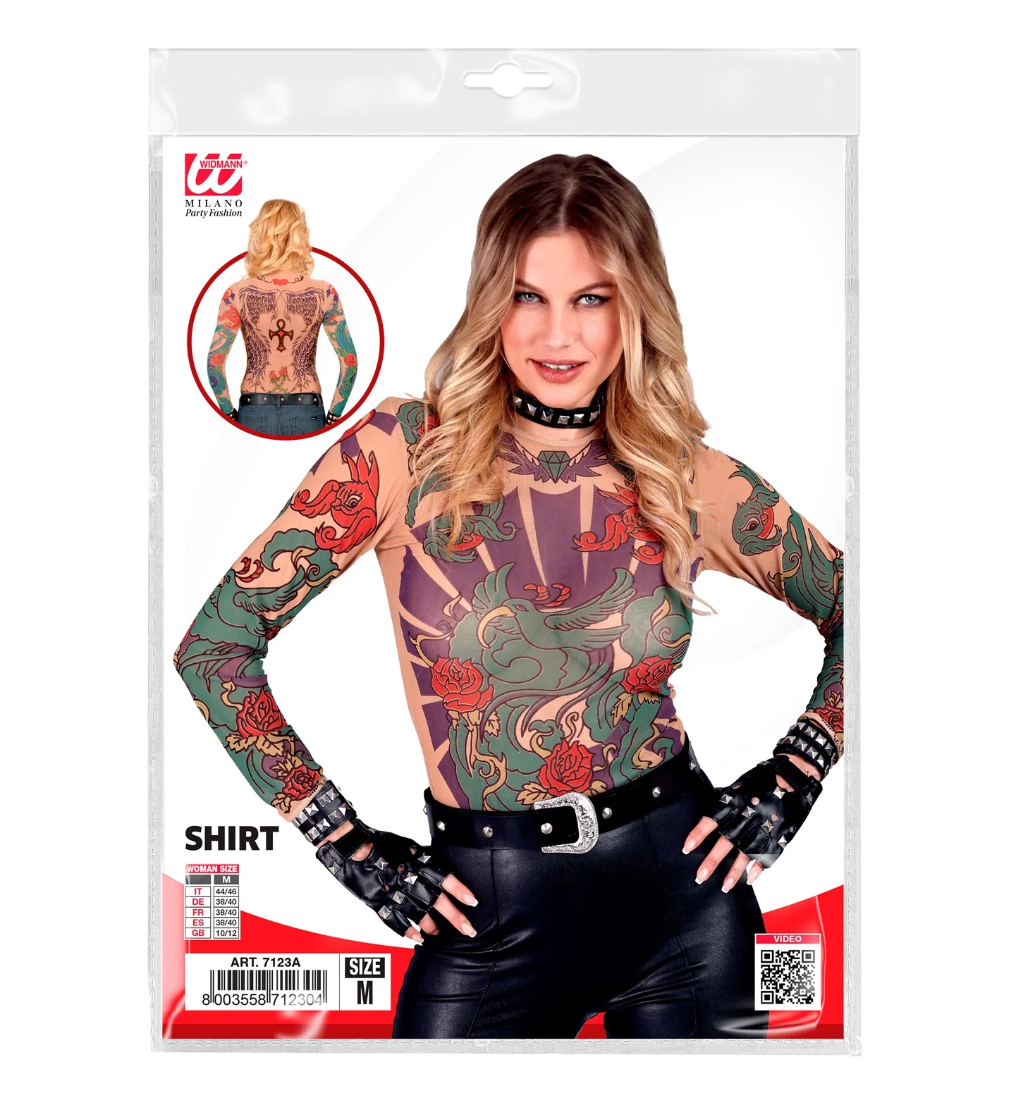 Tattoo Shirt Engelenvleugel Vrouw - Image 4