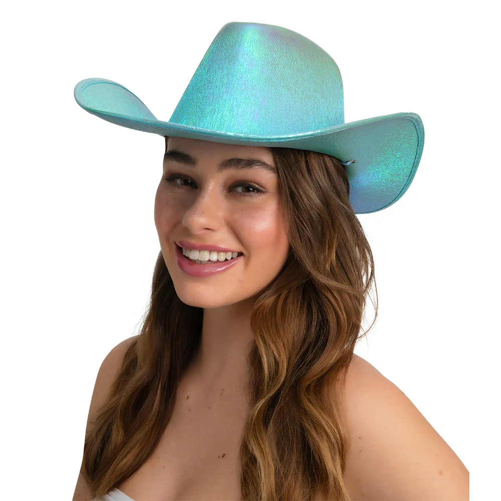 Cowboyhoed texaans - Aqua glanzend - Image 2
