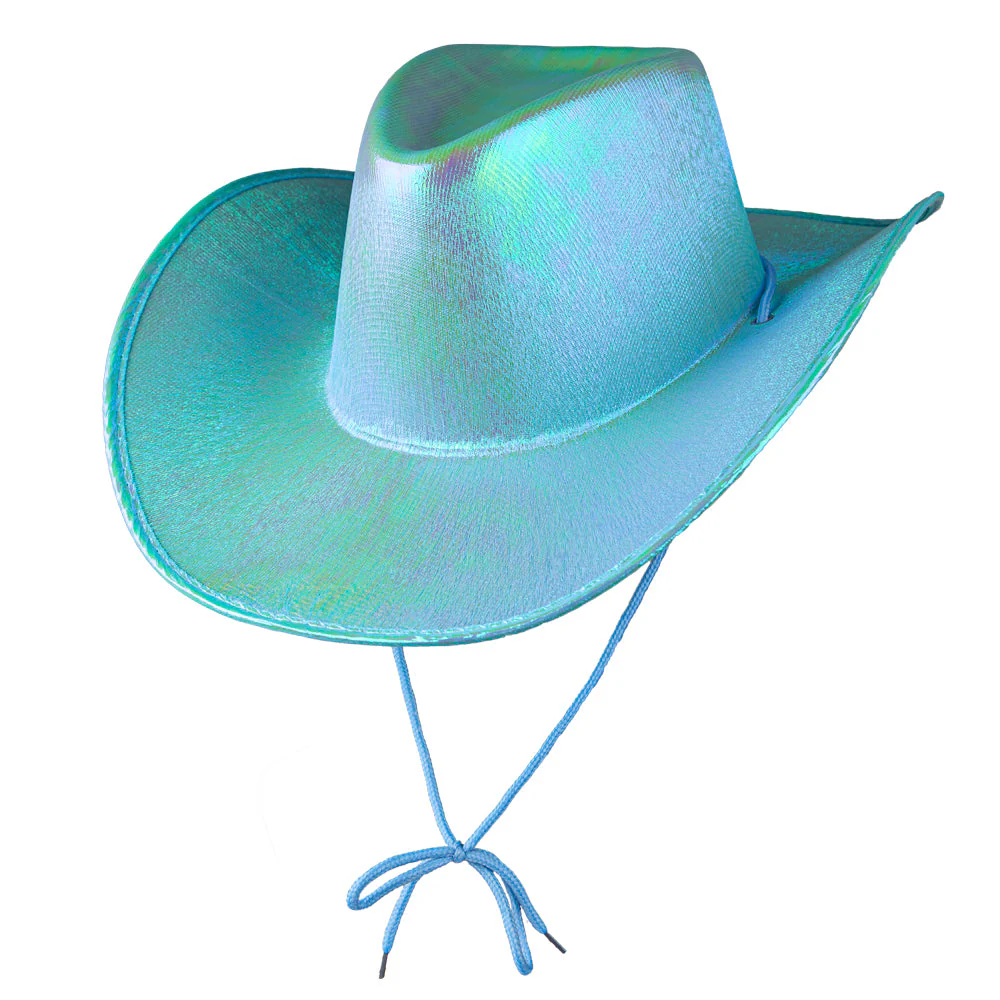 Cowboyhoed texaans - Aqua glanzend - Image 3