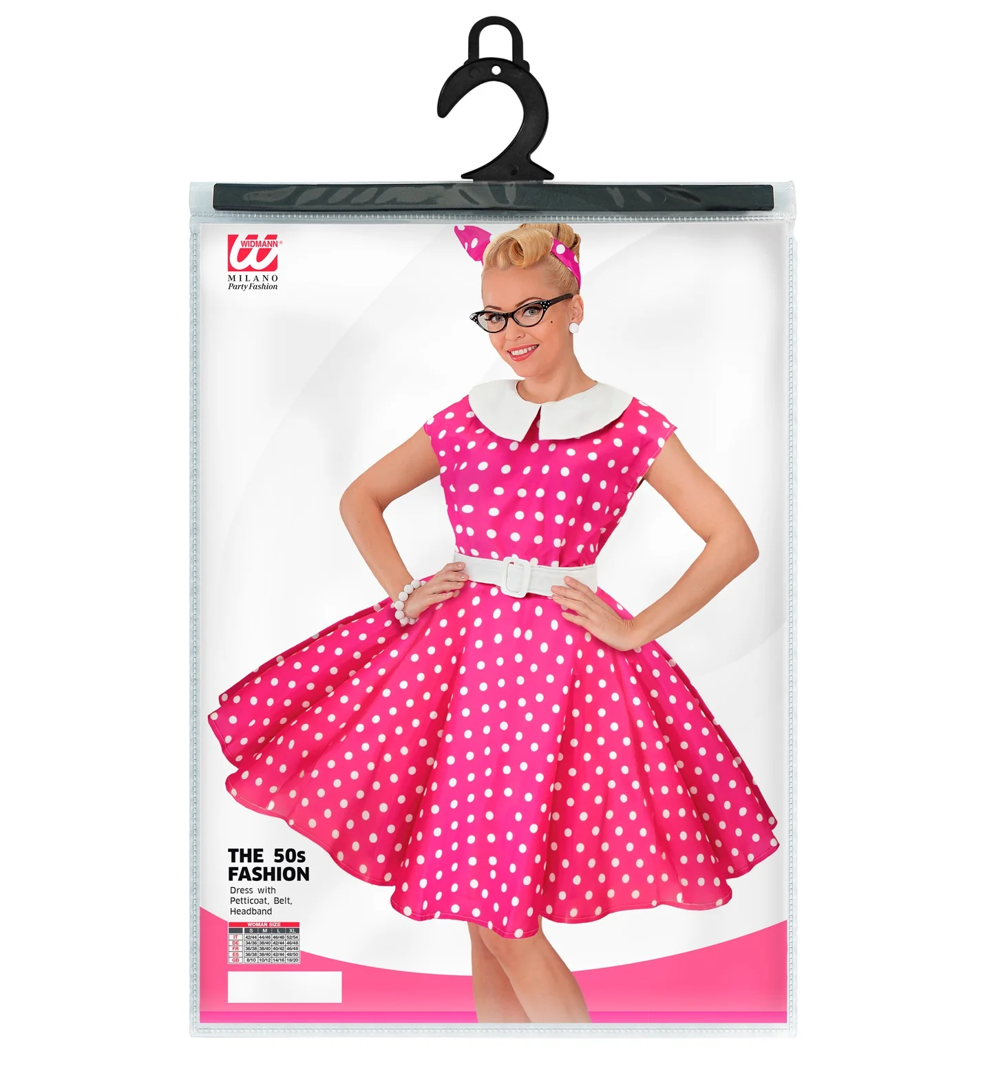 Rock-'n-roll fashion jurk roze 50s - Image 4