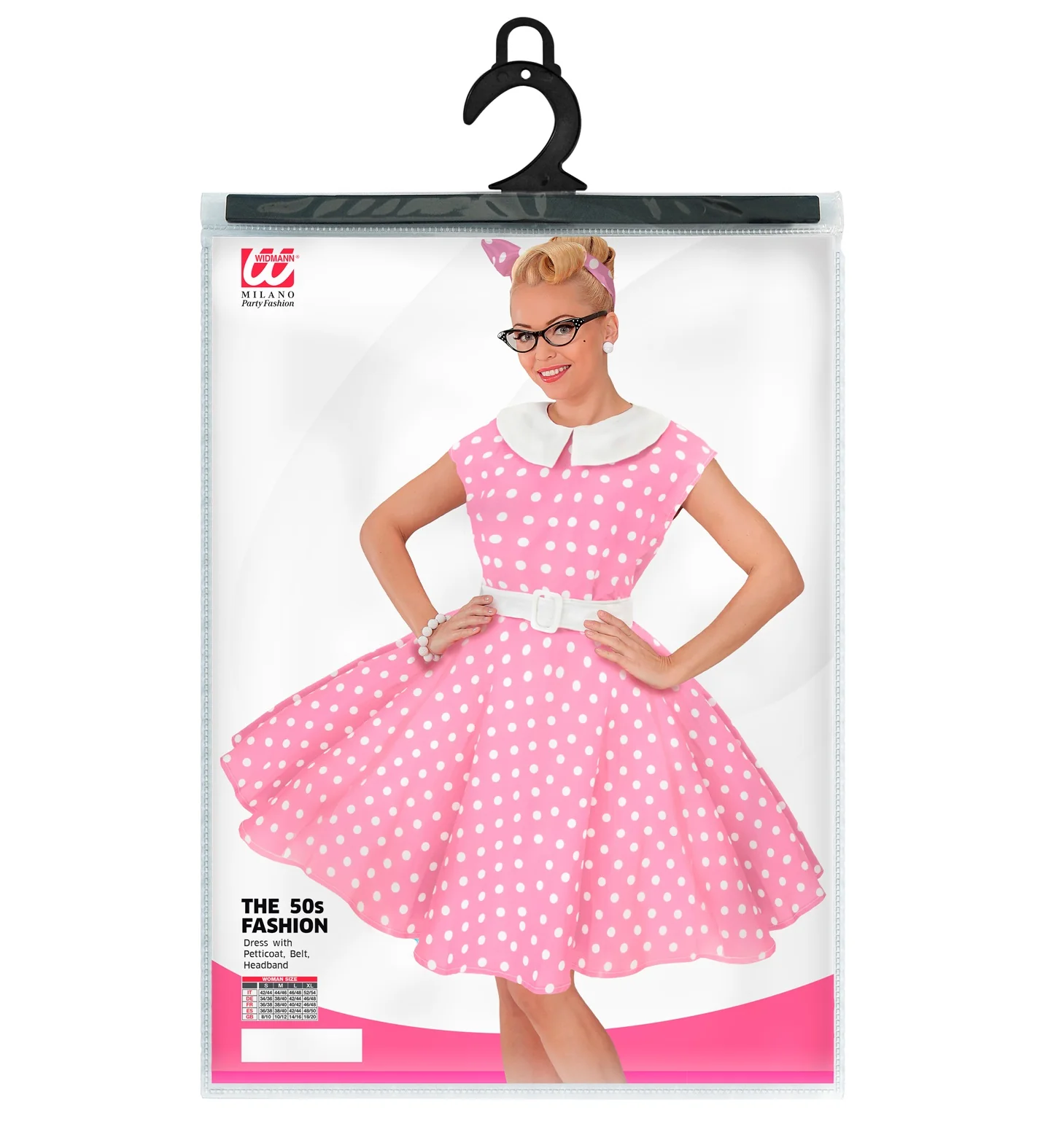 Rock-'n- roll  fashion jurk roze 50s - Image 4