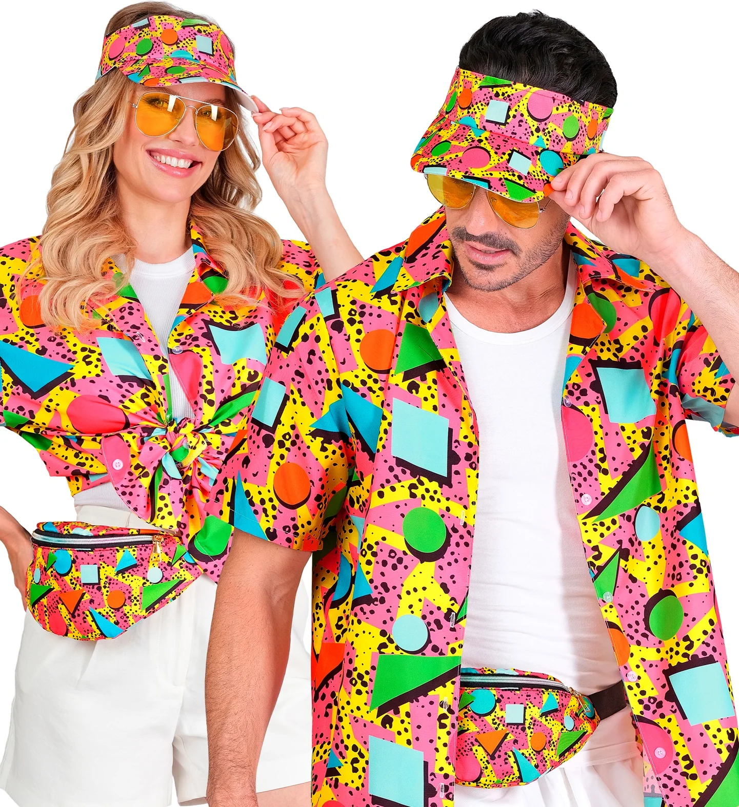 Verkleedset Jaren 80 funky fashion roze - Image 2