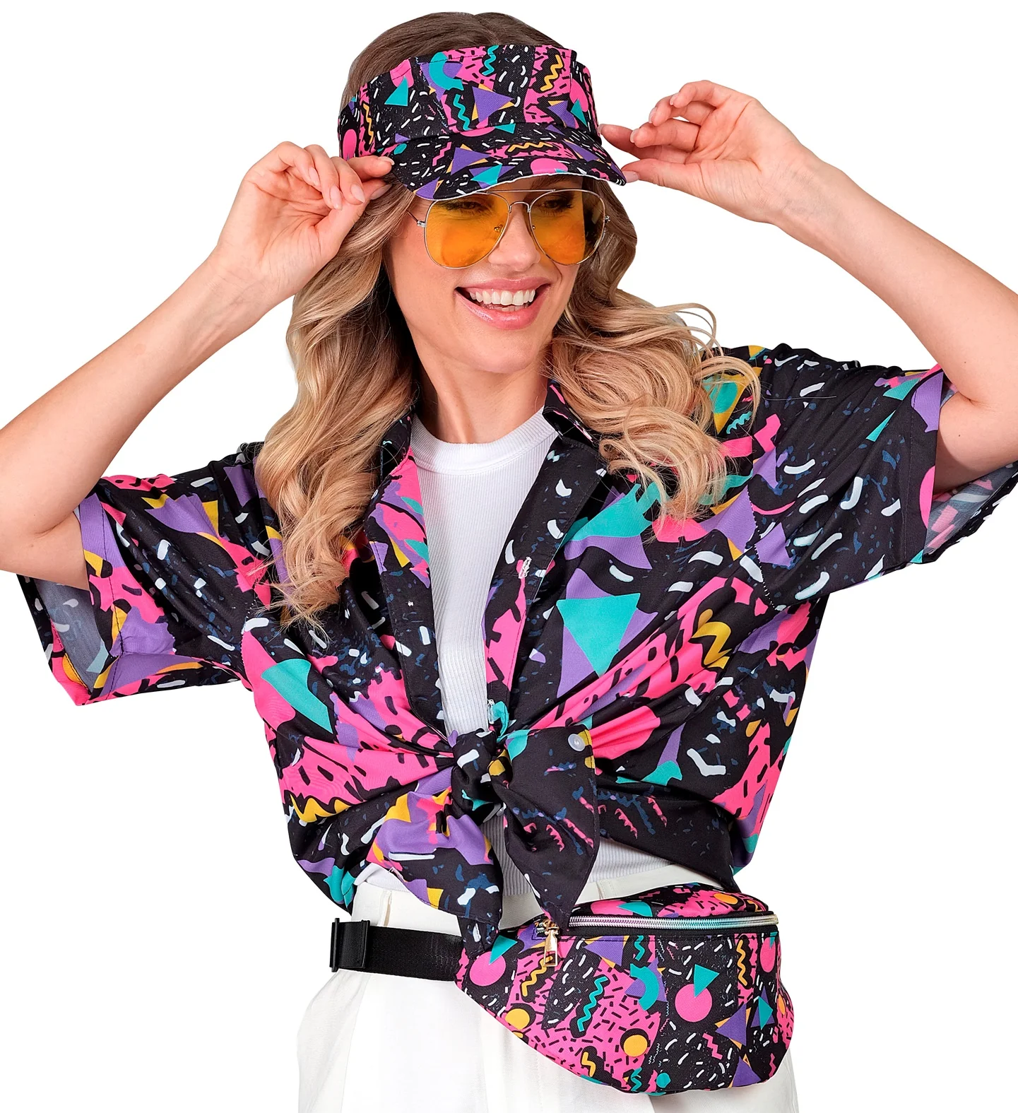 Shirt jaren 80 funky fashion zwart - Image 2