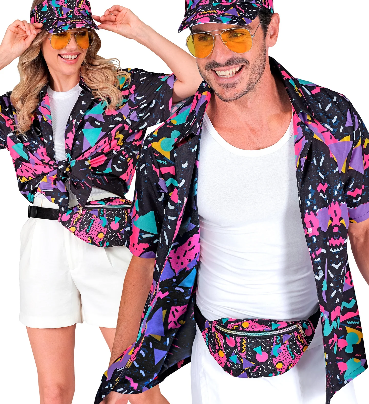 Shirt jaren 80 funky fashion zwart - Image 3