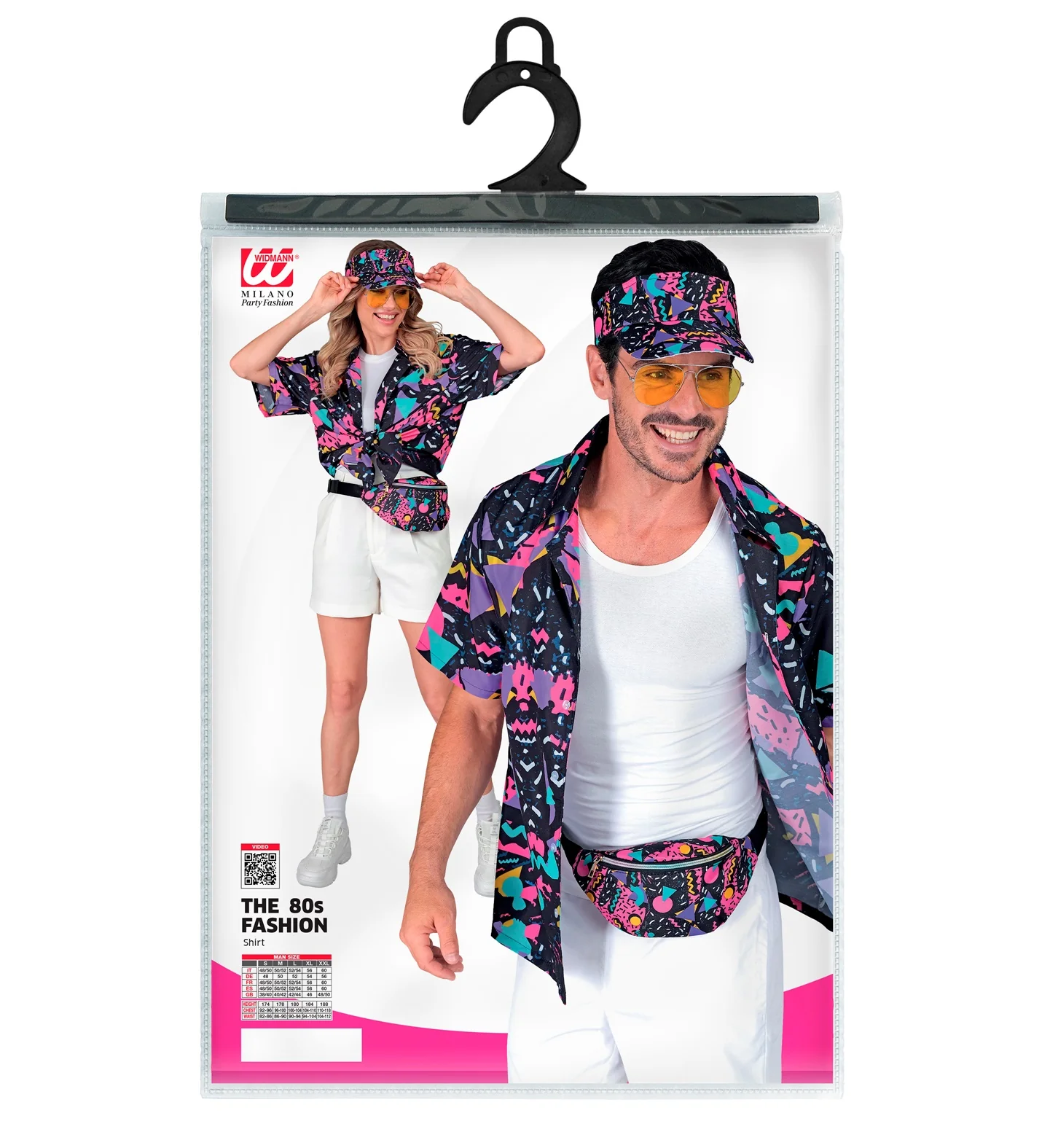 Shirt jaren 80 funky fashion zwart - Image 4