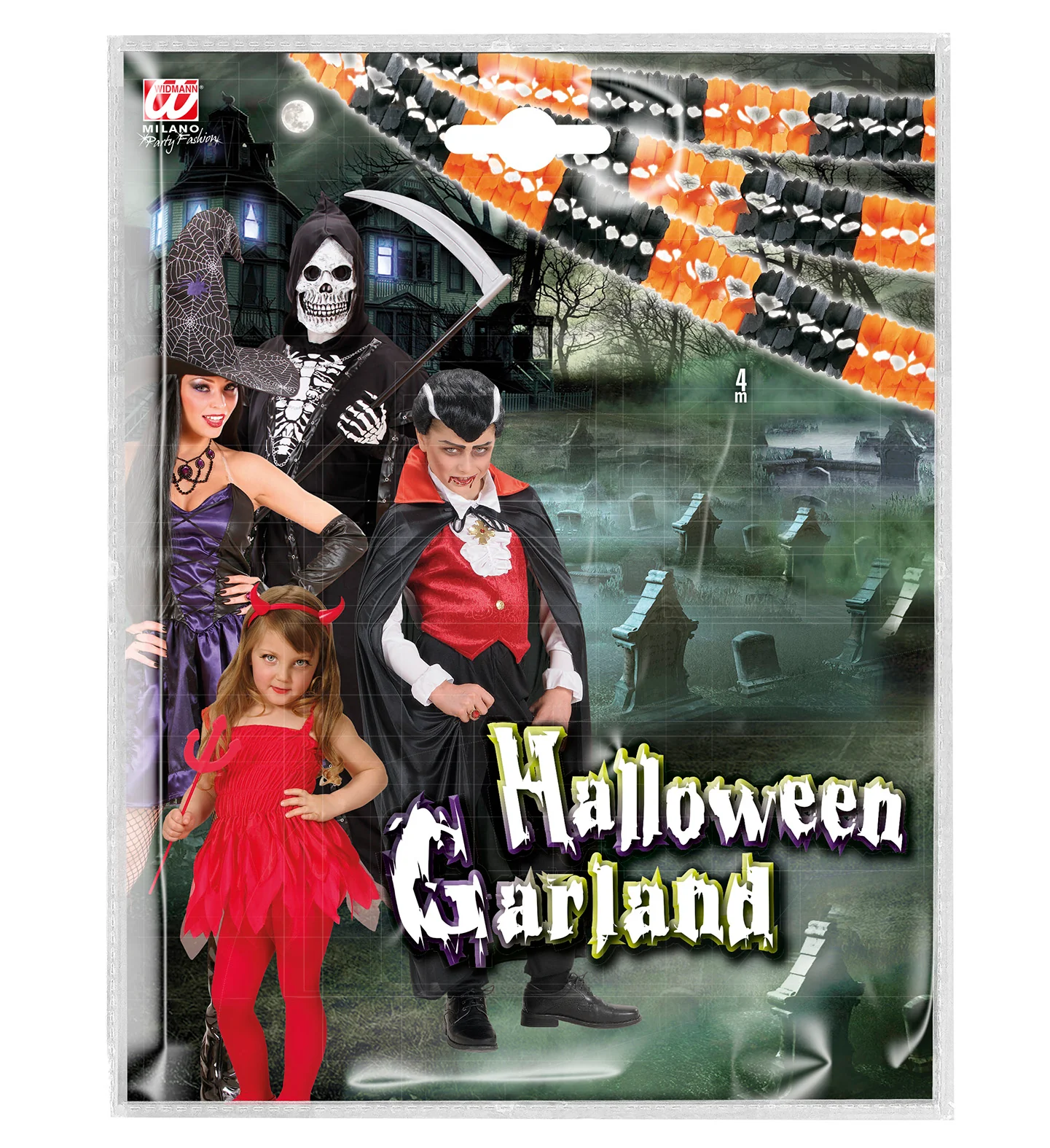 Halloween slinger oranje zwart - Image 3