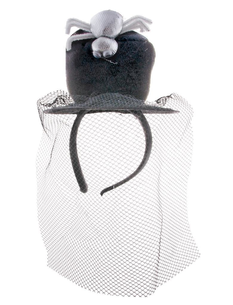Tiara zwarte hoed met voile
