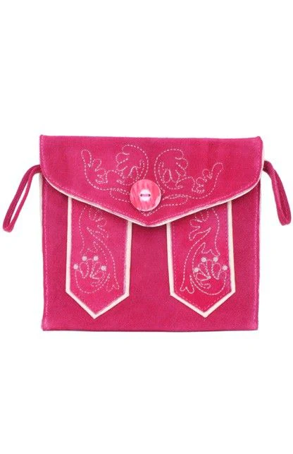 Tiroler handtasje in roze