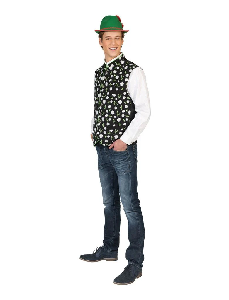 Tiroler vest met edelweis print - Image 2