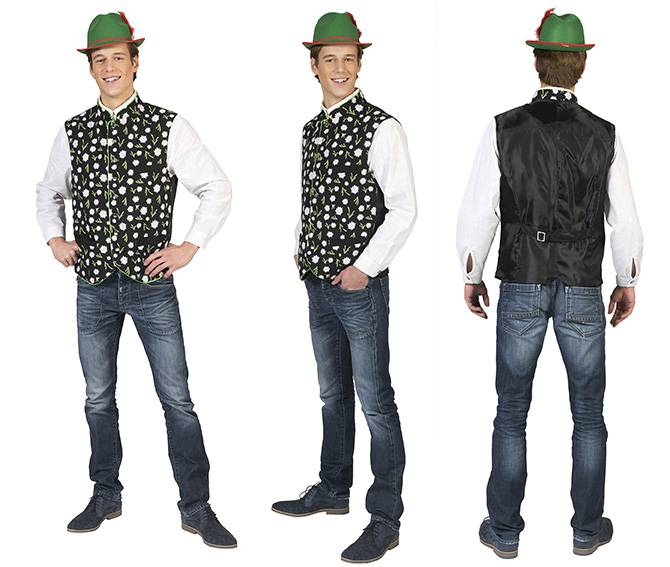 Tiroler vest met edelweis print - Image 4