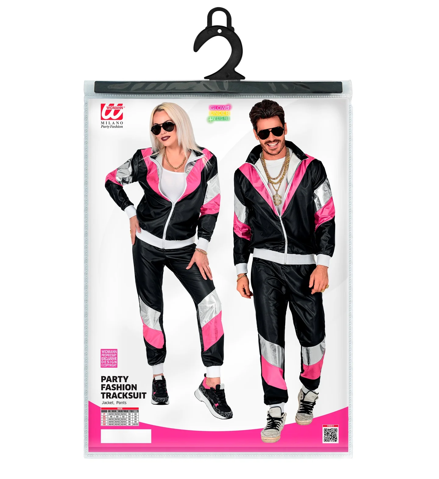 Trainingspak zwart neon roze zilver - Image 6