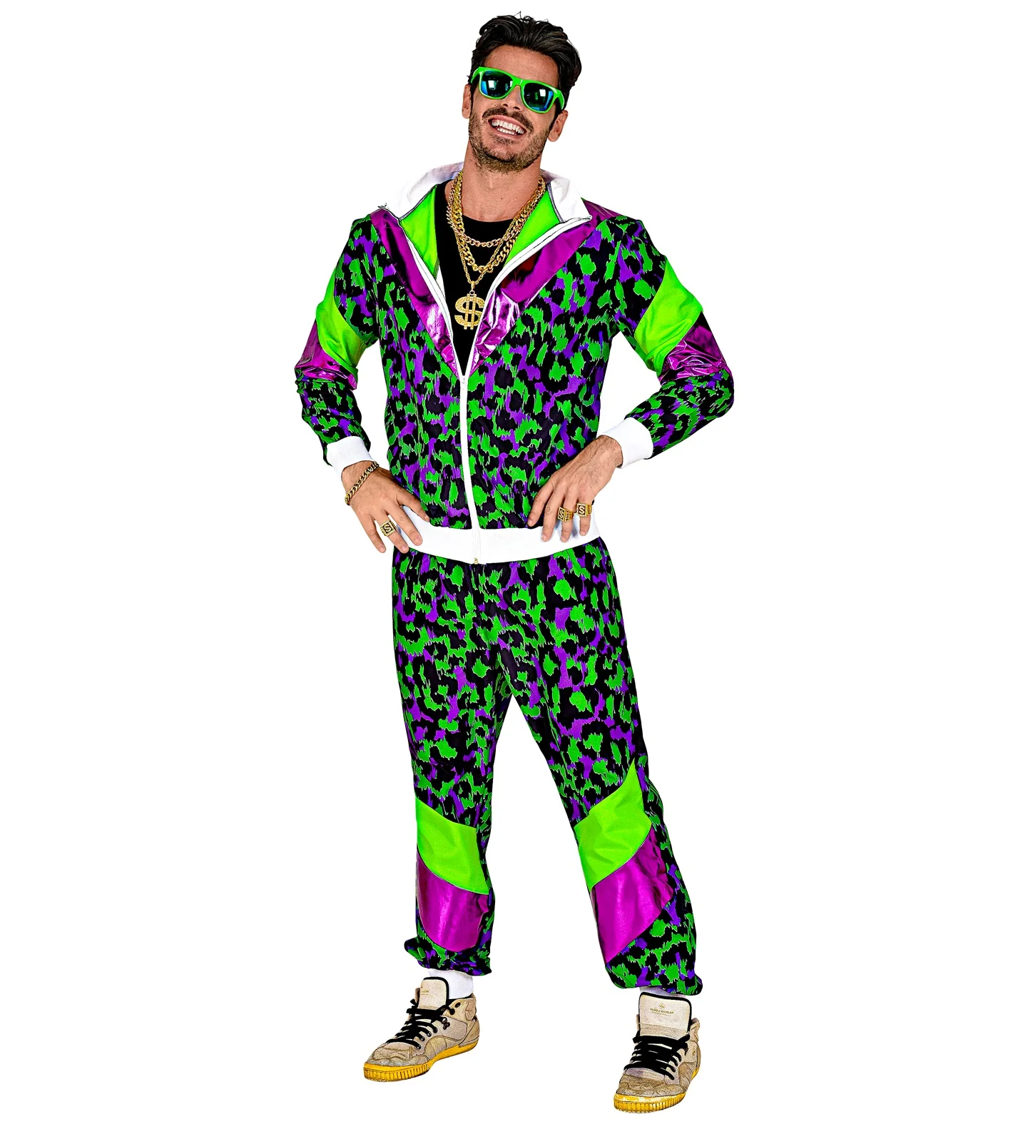 Trainingspak neon panter print retro - Image 4