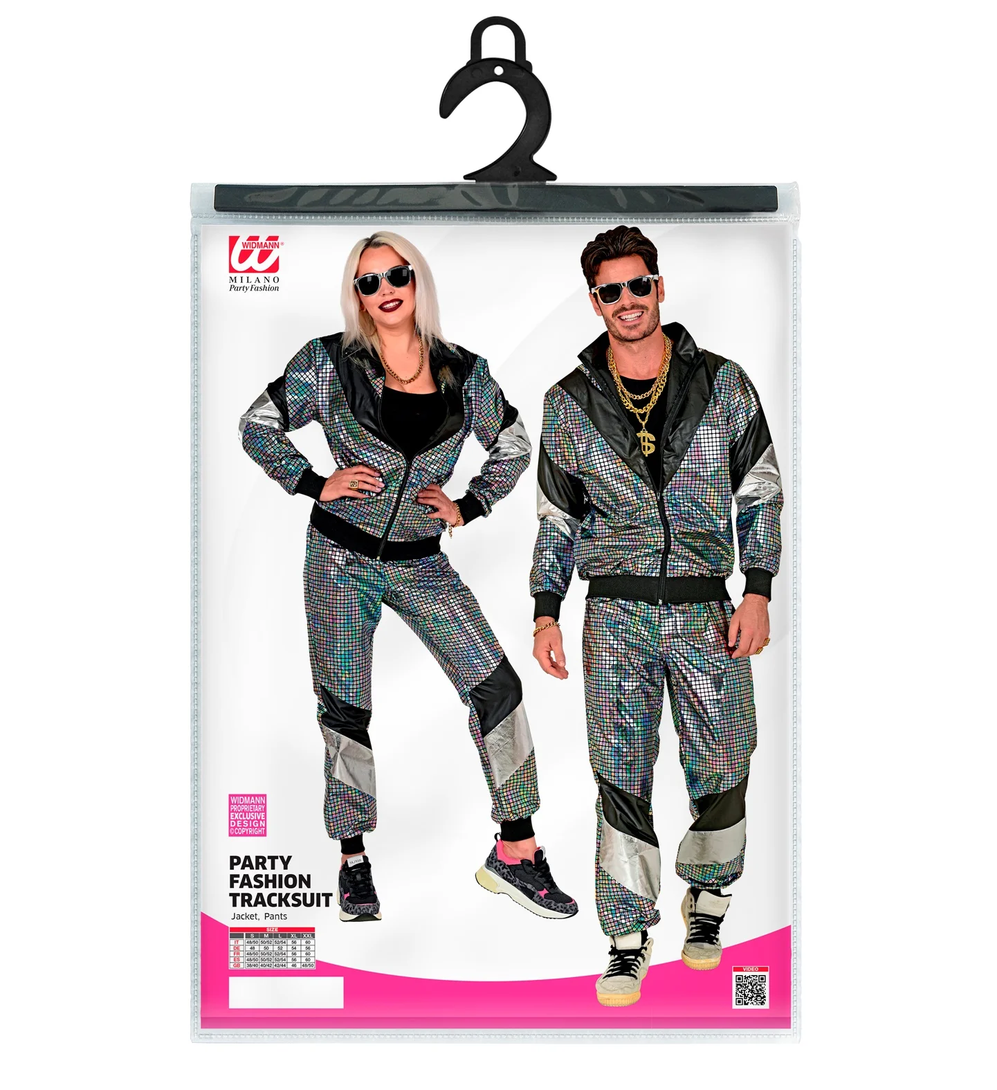 Trainingspak disco jaren 80 zilver reflecterend - Image 6