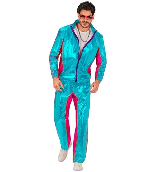 Trainingspak elektronische dansmuziek blauw metallic - Image 2