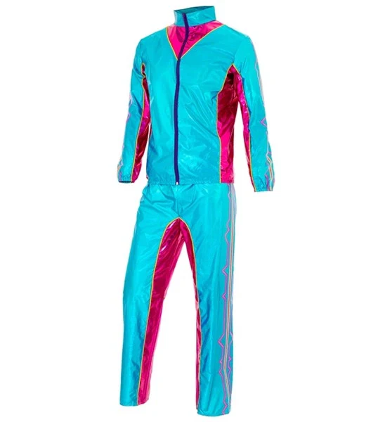 Trainingspak elektronische dansmuziek blauw metallic - Image 3